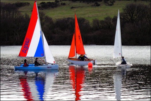 Pictured (from left) are a Topaz, Mirror and Laser 4.7 on Kinghorn Loch